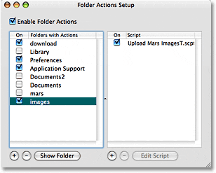 Applescript Folder Actions