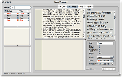 Ulysses Main Editing Window Panes